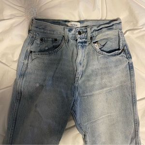 Pistola light wash high wasted straight leg jeans